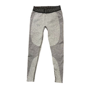 Gymshark Gray Leggings Size:M Logo Waist Band Shaping Leggings